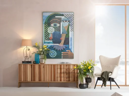 KARE Design Cornice decorativa Geometric Woman 100x150cm - KARE> Quadri