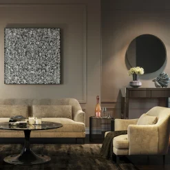 KARE Design CORNICE DECORATIVA SILVER FLOWER 100X100CM - KARE></noscript> Decorazioni Da Parete