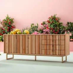 KARE Design Credenza Oriols naturale 186x74cm - KARE> Credenze E Madie