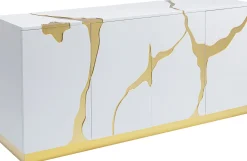 KARE Design Credenza Oro Bianco Cracked 165x80cm - KARE></noscript> Credenze E Madie