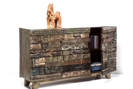 KARE Design Credenza Shanti Surprise Puzzle 2 Porte 3 Cassetti - KARE> Credenze E Madie