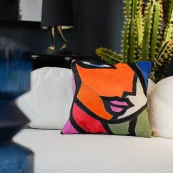 KARE Design Cuscino Abstract Lady Face 40x40cm - KARE> Cuscini