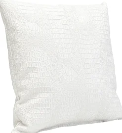 KARE Design Cuscino Croco bianco 40x40cm - KARE> Cuscini