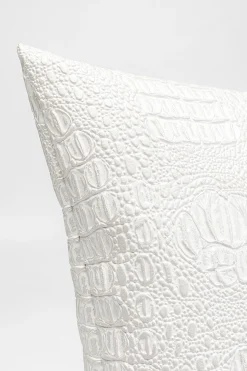 KARE Design Cuscino Croco bianco 40x40cm - KARE> Cuscini
