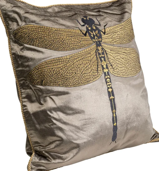 KARE Design Cuscino Glitter Dragonfly marrone 40x40cm - KARE> Cuscini