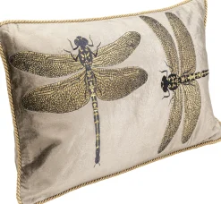 KARE Design Cuscino Glitter Dragonfly marrone 50x30cm - KARE> Cuscini
