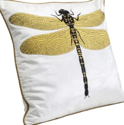 KARE Design Cuscino Glitter Dragonfly bianco 40x40cm - KARE> Cuscini