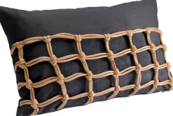 KARE Design Cuscino Grete Plaid Nero 50x30cm - KARE> Cuscini