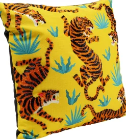 KARE Design Cuscino Tiger Love giallo 45x45cm - KARE> Cuscini