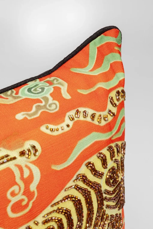 KARE Design Cuscino Tiger Love rosso 45x45cm - KARE> Cuscini