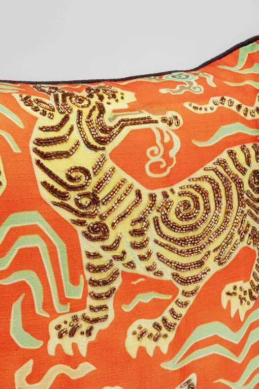 KARE Design Cuscino Tiger Love rosso 45x45cm - KARE> Cuscini
