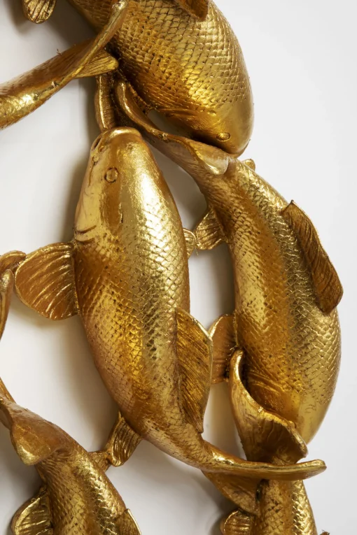 KARE Design Decorazione da parete School of Koi oro Ø102cm - KARE> Decorazioni Da Parete