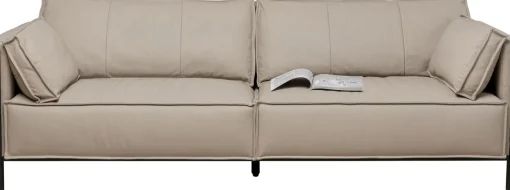 KARE Design Divano 3 posti Victor pelle grigio 233cm - KARE> Divani
