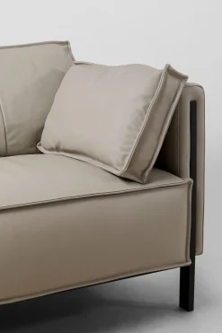 KARE Design Divano 3 posti Victor pelle grigio 233cm - KARE></noscript> Divani