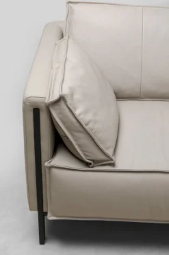 KARE Design Divano 3 posti Victor pelle grigio 233cm - KARE></noscript> Divani