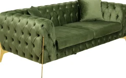 KARE Design Divano Bellissima 2 posti velluto verde 200cm - KARE></noscript> Divani