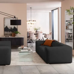 KARE Design Divano Cubetto 3-posti grigio scuro 220cm - KARE> Divani