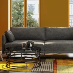 KARE Design Divano Edna 3-posti grigio 245cm - KARE> Divani