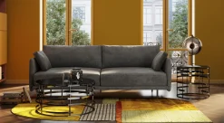 KARE Design Divano Edna 3-posti grigio 245cm - KARE></noscript> Divani