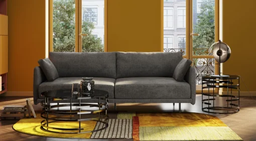 KARE Design Divano Edna 3-posti grigio 245cm - KARE> Divani