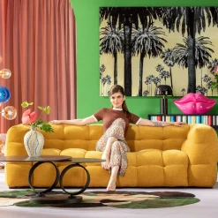 KARE Design Divano 3-posti Salamanca giallo 240cm - KARE> Divani