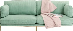 KARE Design Divano Shirly 3-posti verde 221cm - KARE> Divani