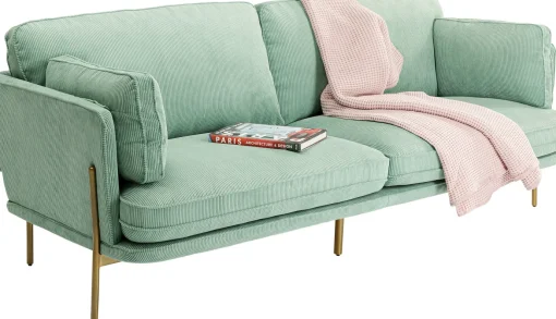 KARE Design Divano Shirly 3-posti verde 221cm - KARE> Divani