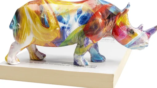 KARE Design Figura decorativa colorata "Rhino" a forma di rinoceronte, - KARE> Statuette Decorative