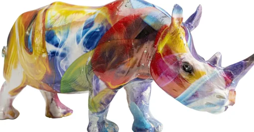 KARE Design Figura decorativa colorata "Rhino" a forma di rinoceronte, - KARE> Statuette Decorative