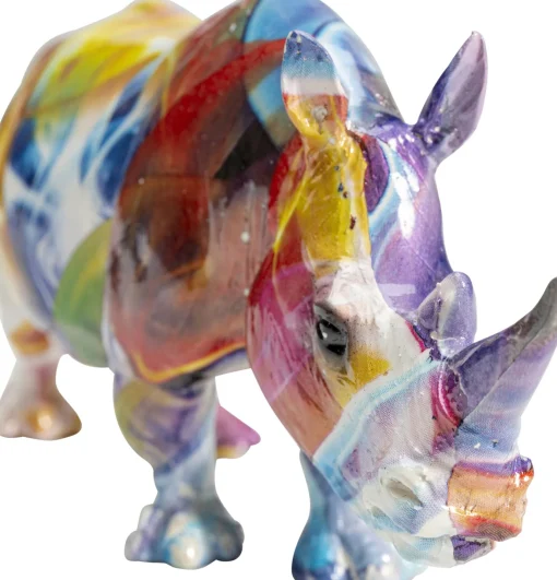KARE Design Figura decorativa colorata "Rhino" a forma di rinoceronte, - KARE> Statuette Decorative