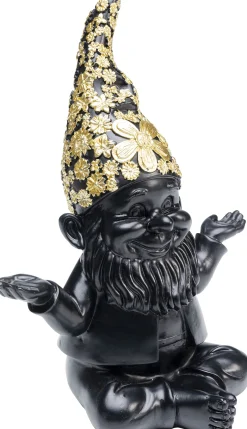 KARE Design Figura decorativa Gnome Meditation nero-oro 19cm - KARE></noscript> Statuette Decorative