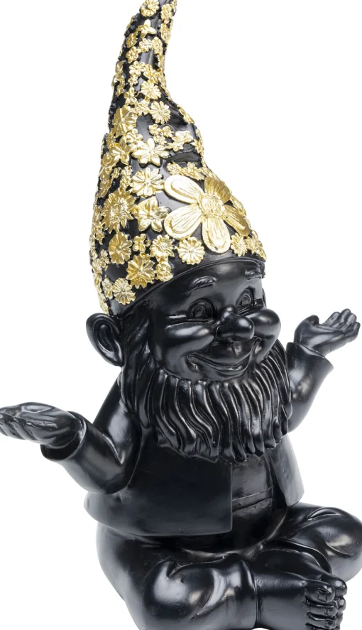 KARE Design Figura decorativa Gnome Meditation nero-oro 19cm - KARE> Statuette Decorative