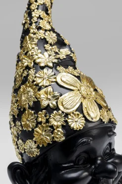 KARE Design Figura decorativa Gnome Meditation nero-oro 19cm - KARE></noscript> Statuette Decorative