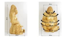 KARE Design Figura decorativa Gorilla oro XXL 249 cm - KARE></noscript> Decorazioni In Piedi