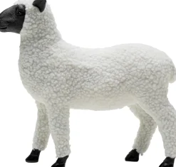 KARE Design Figura decorativa Happy Sheep Wool bianco 28cm - KARE> Statuette Decorative