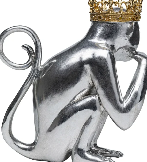 KARE Design Figura decorativa King Lui argento 35cm - KARE> Statuette Decorative