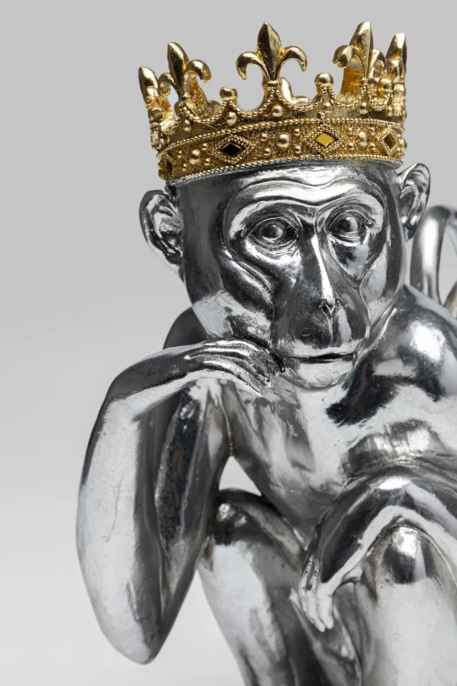 KARE Design Figura decorativa King Lui argento 35cm - KARE> Statuette Decorative