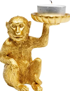 KARE Design Figura decorativa Monkey Tealight Holder 11cm - KARE> Statuette Decorative|Candelabri