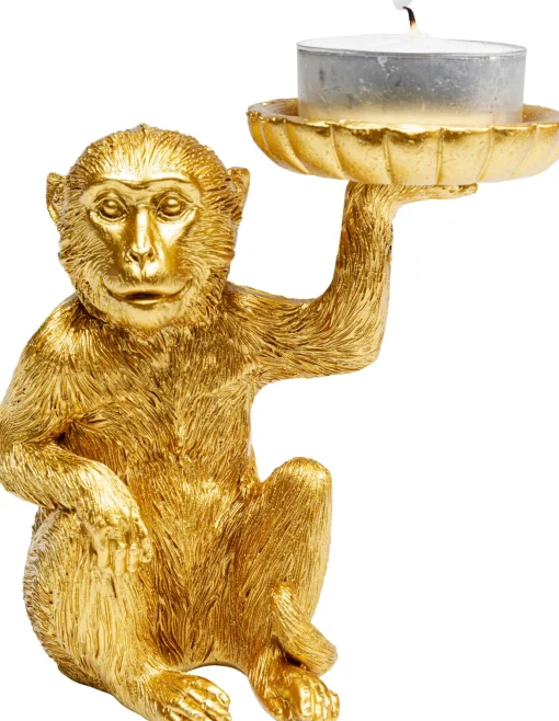 KARE Design Figura decorativa Monkey Tealight Holder 11cm - KARE> Statuette Decorative|Candelabri