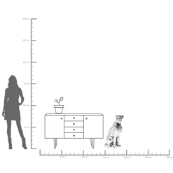 KARE Design Figura Decorativa Sitting Cat Rivet Cromo - KARE> Decorazioni In Piedi