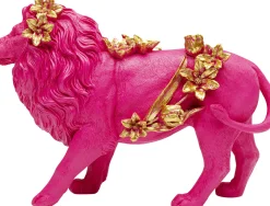 KARE Design Figurina decorativa Flower Lion fucsia 19cm - KARE> Statuette Decorative