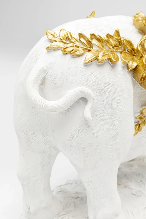 KARE Design Figurina decorativa Flower Pig bianco 21cm - KARE> Statuette Decorative