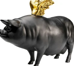 KARE Design Figurina decorativa Flying Pig nero 21cm - KARE> Statuette Decorative
