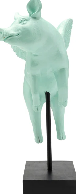 KARE Design Figurina decorativa Flying Pig turchese 29cm - KARE> Statuette Decorative