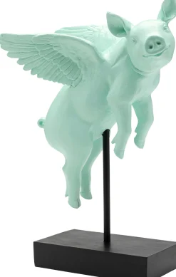 KARE Design Figurina decorativa Flying Pig turchese 29cm - KARE></noscript> Statuette Decorative