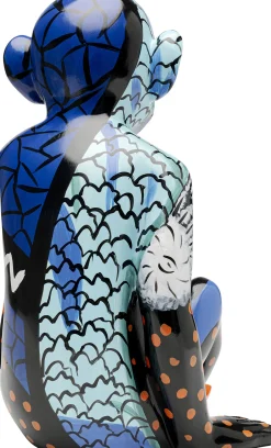 KARE Design Figurina decorativa Graffiti Monkey blu 39cm - KARE> Statuette Decorative