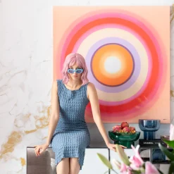 KARE Design Immagine su tela Tendency Circle rosa 120x120cm - KARE> Quadri