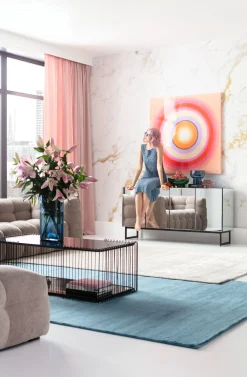 KARE Design Immagine su tela Tendency Circle rosa 120x120cm - KARE></noscript> Quadri