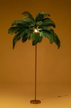 KARE Design Lampada a stelo Feather Palm verde 165cm - KARE></noscript> Lampade Da Terra