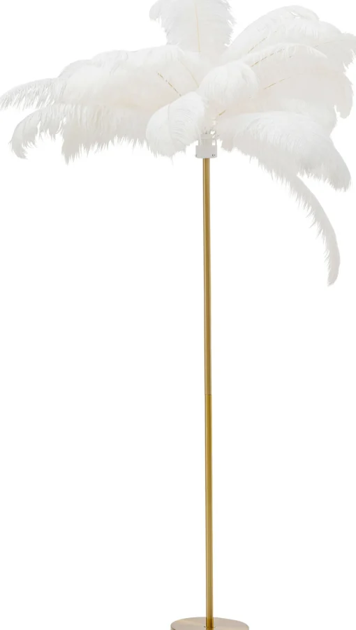 KARE Design Lampada a stelo Feather Palm bianco 165cm - KARE> Lampade Da Terra